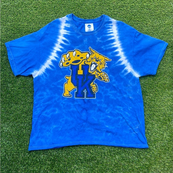 NCAA Other - University of Kentucky Wildcats Tie-Dye T-Shirt Blue NCAA Graphic Tee Size XL💎